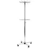 Présentoir ceintures à roulettes H 115 à 190 cm chrome - Porte cravates - Porte ceintures