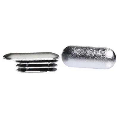 Embout ovale pour tube 30 x 15 mm Chromé - Arrêts de cintre pour tube - Paquet de 10 - Barres de charge