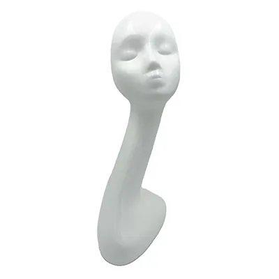 Tête mannequin femme abstrait H 51 cm Fibre de verre - Tête pour perruque, chapeau - Blanc - Têtes mannequin, têtes à perruque