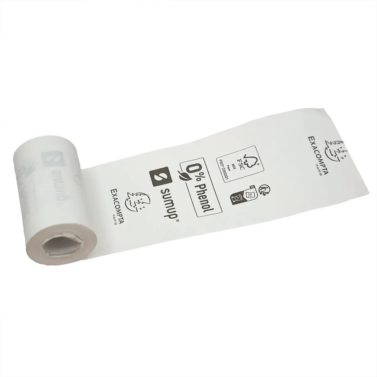 Bobine thermique spéciale Sum-Up - Rouleau TPE - Papier thermique 57 x ø 30 mm x L 9 m, mandrin 12 mm - Lot de 20 - Rouleaux TPE, Bobines thermiques-2