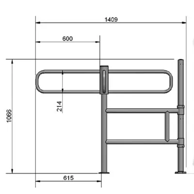 Tourniquet complet ouverture à droite - Guidage à fixer-2