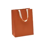 Sacs luxe terracotta poignées coton - 25 + 13 x H 33 cm - Sacs kraft luxe