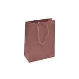 Sacs kraft vieux rose avec poignées cordelettes - 16 + 8 x H 22 cm