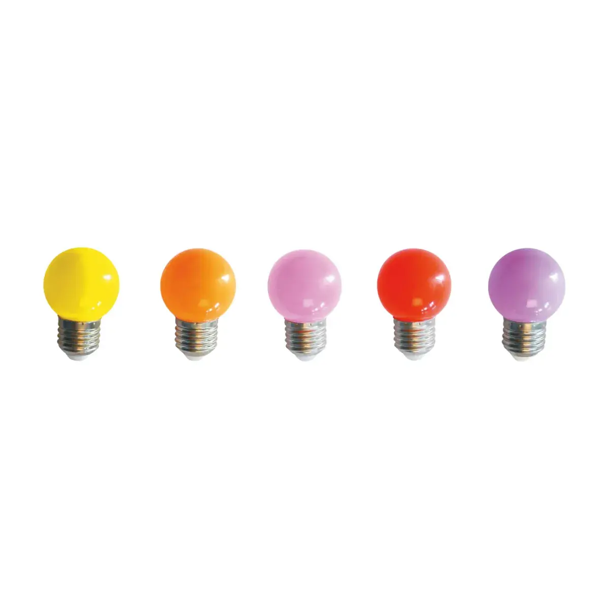 Lot de 5 ampoules E27 G45 couleurs chaudes - Ampoules