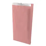 Pochette cadeau kraft vergé rose poudré 24 x 7,5 x 41 cm - Sachet kraft - Lot de 250 - Pochettes cadeaux unies