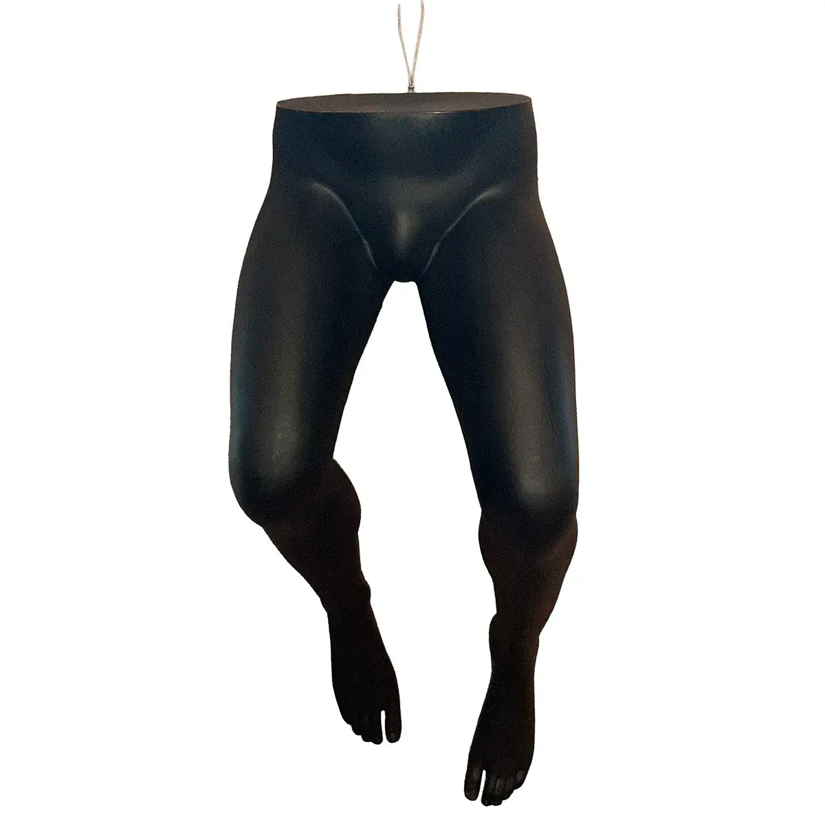 Jambes mannequin homme pliées avec crochet métal H 100 cm - Présentoir pantalon et lingerie - Noir - Jambes et pieds