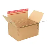 Carton d'expédition à hauteur variable Brun A4+ 31 x 23,8 x 8/17 cm - Boîte carton - Lot de 10