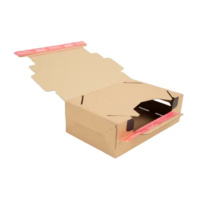 Carton d'expédition sécurisés aller retour Brun Format L 33,6x24,1x14cm - Boîte carton - Lot de 10 - Cartons d'expédition, Boîtes carton-3