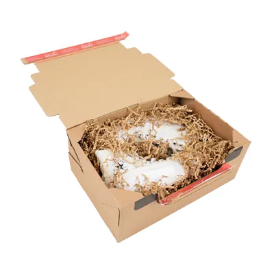 Carton d'expédition sécurisés aller retour Brun Format L 33,6x24,1x14cm - Boîte carton - Lot de 10 - Cartons d'expédition, Boîtes carton-9