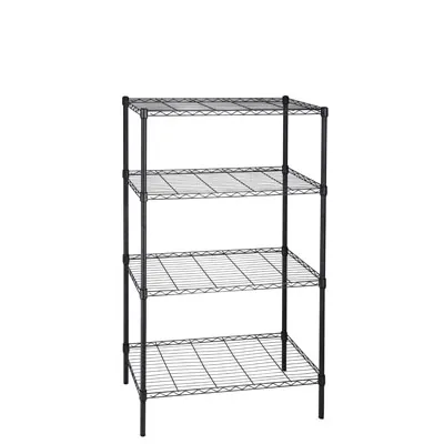 Étagère fil métal chromée 4 tablettes Chrom'x 90 x 35 x 160 cm Gris anthracite - Rayonnage fil métal - Étagères magasins, Présentoirs bois