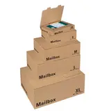 Carton d'expédition postal Brun 25 x 17,5 x 8 cm - Boîte carton - Lot de 15