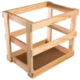 caisse à bouteilles en bois - porte bouteilles de bières en bois 12 bières 33cl / 4 bouteilles de vin