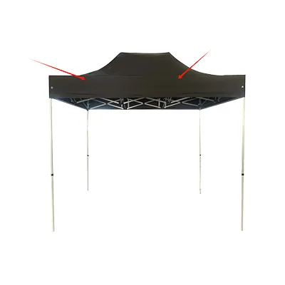 Bâche de toit pour tente pliante 300x450 cm - noir - 300 g/m² - Tentes pliantes, Barnums pliants