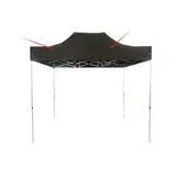 Bâche de toit pour tente pliante 300x450 cm - noir - 300 g/m² - Tentes pliantes, Barnums pliants