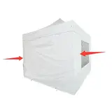 Lot complet mur pour tente pliante 300 x 200 m – blanc - 300 g/m² - polyester