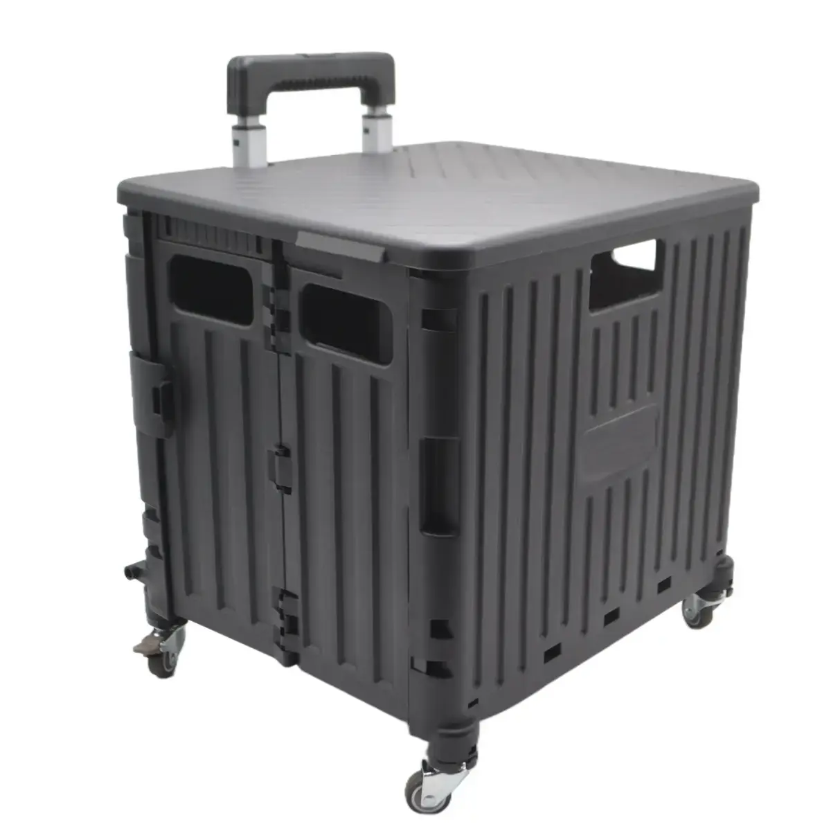 Bac pliant 35 L avec roulettes et poignée télescopique – chariot caisse mobile - Porte-blocs et Porte-documents