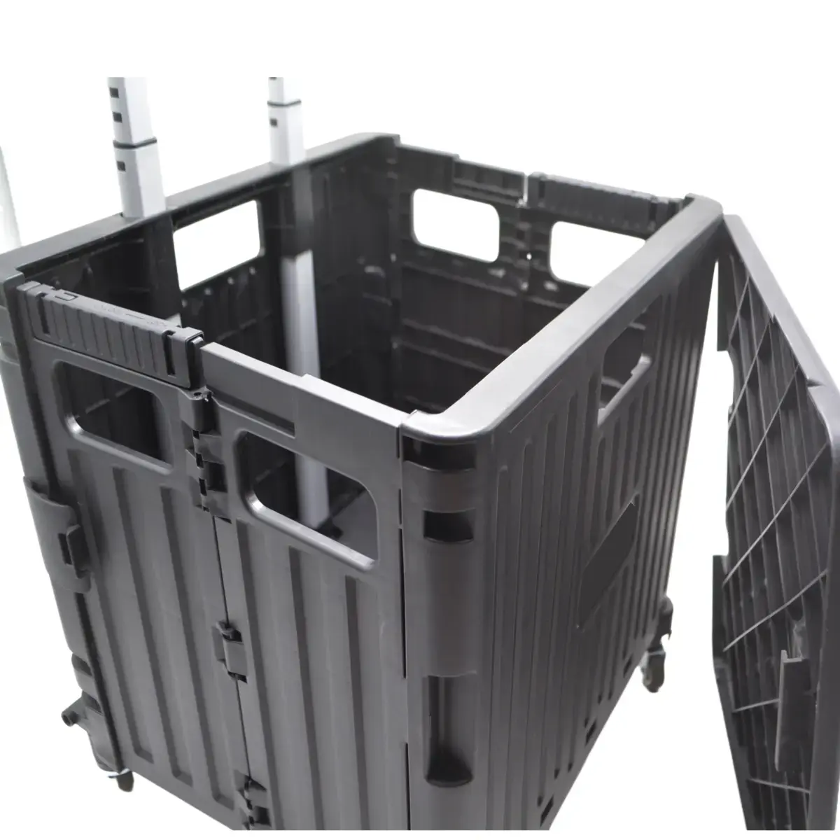 Bac pliant 35 L avec roulettes et poignée télescopique – chariot caisse mobile - Porte-blocs et Porte-documents-4