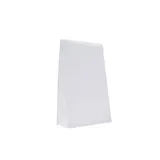 Pochettes cadeaux pelliculées blanc brillant 10+4,5x16cm - Paquet de 50