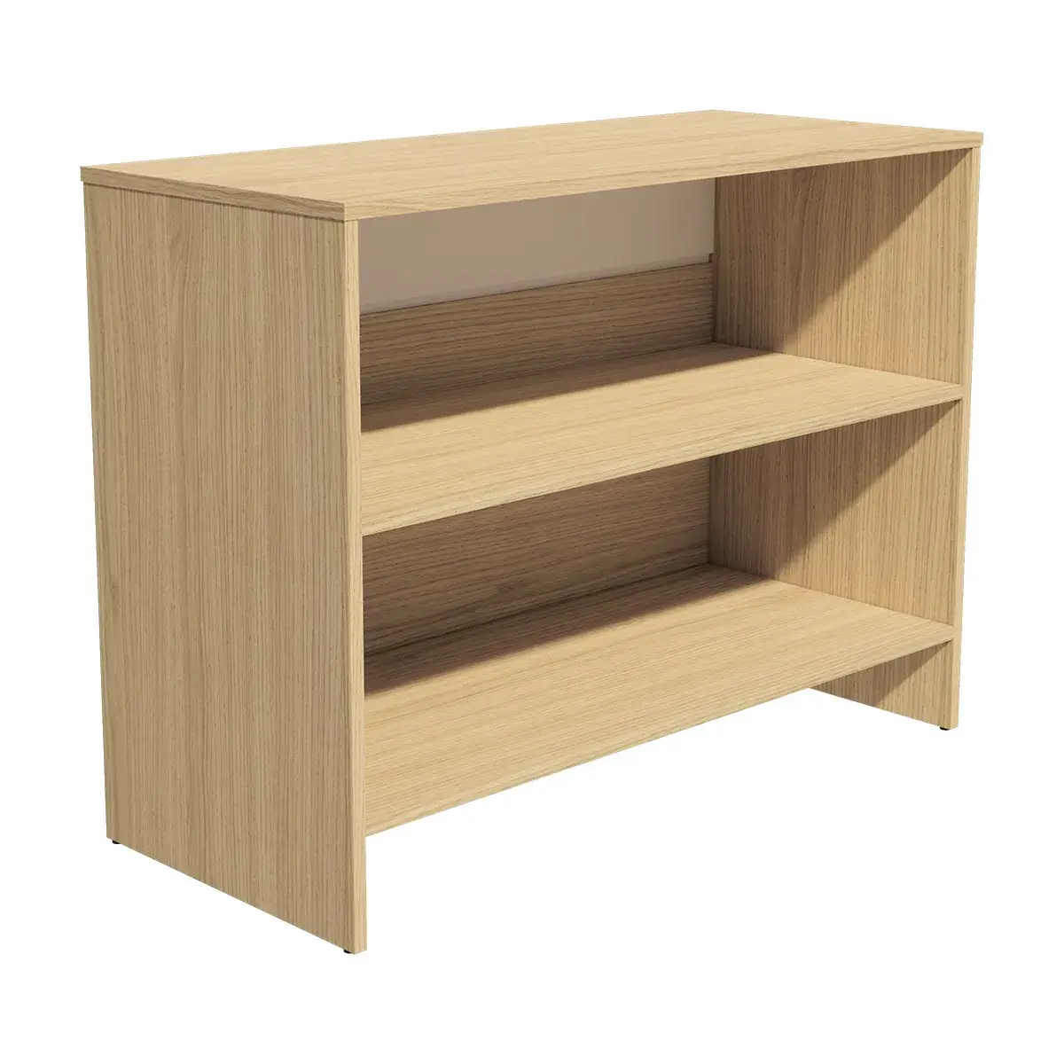 Comptoir magasin bois mélaminé Easy Chêne Vicenza / Blanc cristal - L 117 x H 88 cm - Comptoirs Easy-2
