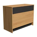 Comptoir magasin bois mélaminé Easy Chêne Corbridge - 117 x 51 x 88 cm - Comptoirs Easy