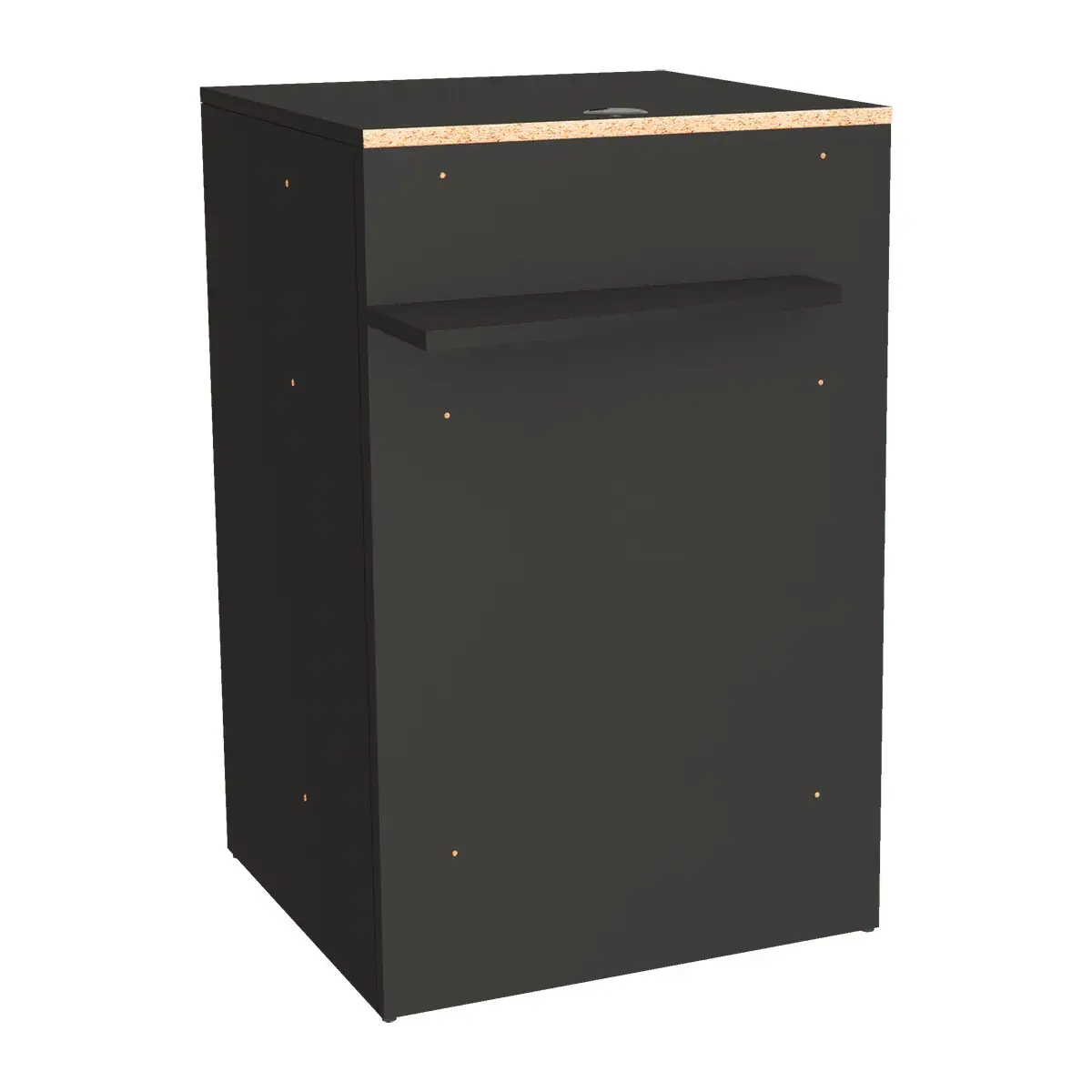 Comptoir d'accueil Soft Black - L 60,7 x H 94,5 cm - Comptoir Global-3