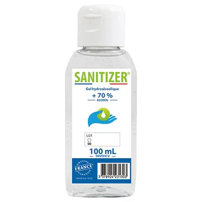 Gel hydroalcoolique - flacon avec bouchon à clapet - 100 ml - Gel hydroalcoolique