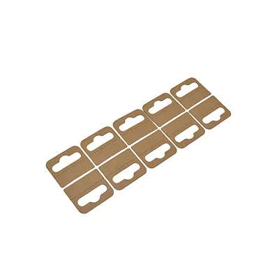 Crochets de suspension auto-adhésifs en carton brun 4,5x4 cm – Paquet de 100 - Sacs rabats adhésifs-2