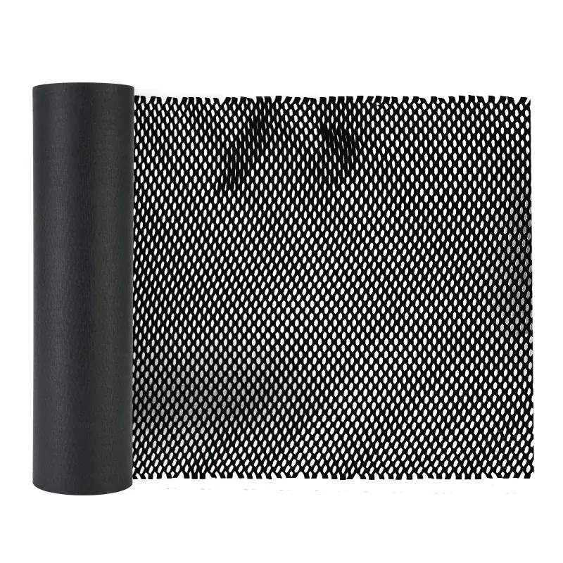 Papier de calage alvéolé Nid d'abeille noir, 50 cm x 30 m - Kraft, carton ondulé