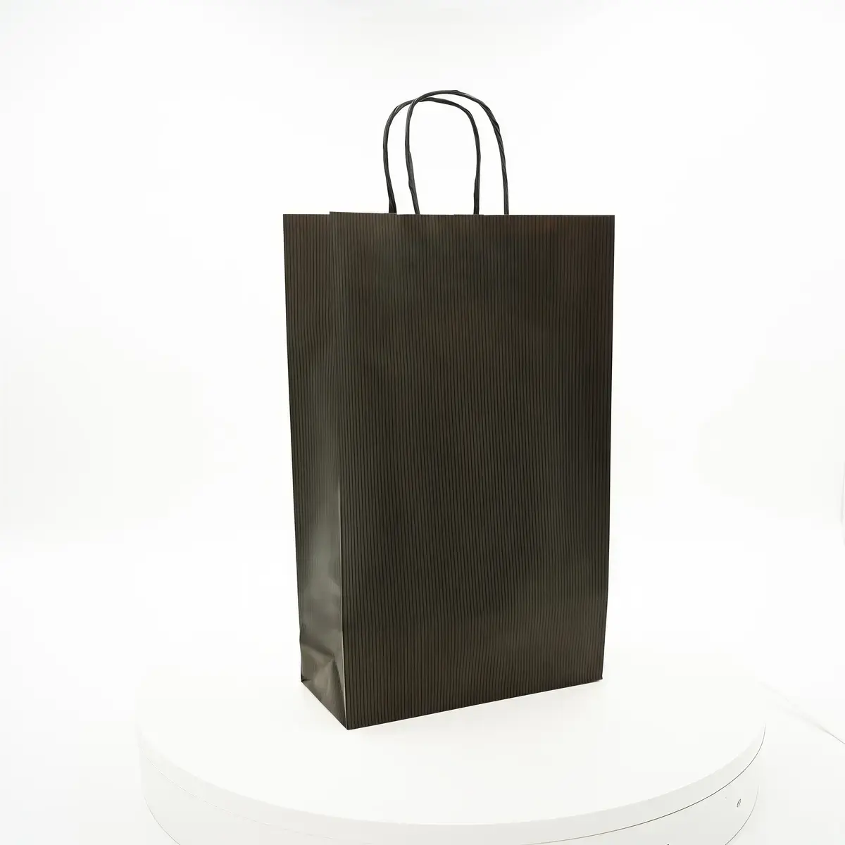 Sac bouteille kraft noir 18 + 8 x 39 cm 110 g/m² – Sac cadeau bouteille – 2 bouteilles - Paquet de 50 - Sacs bouteilles-2