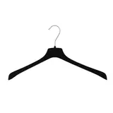 Cintre noir plastique 42 cm - Cintre robe - Cintre chemise - Lot de 5 - Cintres plastique