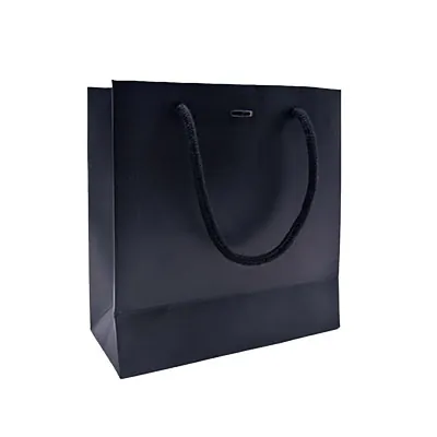 Sacs pelliculés noir mat avec fenêtre - 18 + 8 x 19 cm - Sacs pelliculés poignées cordelette-2