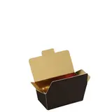 Mini ballotin chocolat carton moka intérieur or 40g 6,8 x 3,6 x 3,4 cm - Ballotin chocolat vide - Lot de 25
