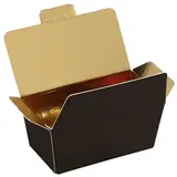 Ballotin chocolat carton moka intérieur or 375g 13 x 7 x 6,3 cm - Ballotin chocolat vide - Lot de 25