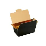 Ballotin chocolat carton noir intérieur or 125g 9,8 x 4 x 5,4 cm - Ballotin chocolat vide - Lot de 25