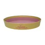 Corbeille carton ronde Épicerie fine ø 20,5 x 3 cm bordeaux, paquet de 10 - Corbeilles carton