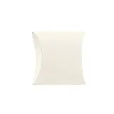 Boîte berlingot carton texturé 7 x 7 x 2,5 cm - Blanc - Pochette cadeau carton - Lot de 10 - Boites berlingots