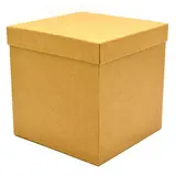 Boîte carrée kraft à couvercle amovible - 20 x 20 x 20 cm - Boites cloches