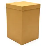 Boîte rectangulaire à couvercle amovible - 20 x 20 x H 30 cm - Boîtes cadeaux Noël