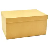 Boîte cadeau carton avec couvercle 30 x 20 x 15 cm - Boîte cloche - Lot de 2 - Boîtes cadeaux Noël