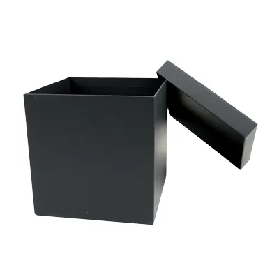 Boîte carrée kraft à couvercle amovible - 20 x 20 x 20 cm - Boites cloches-4