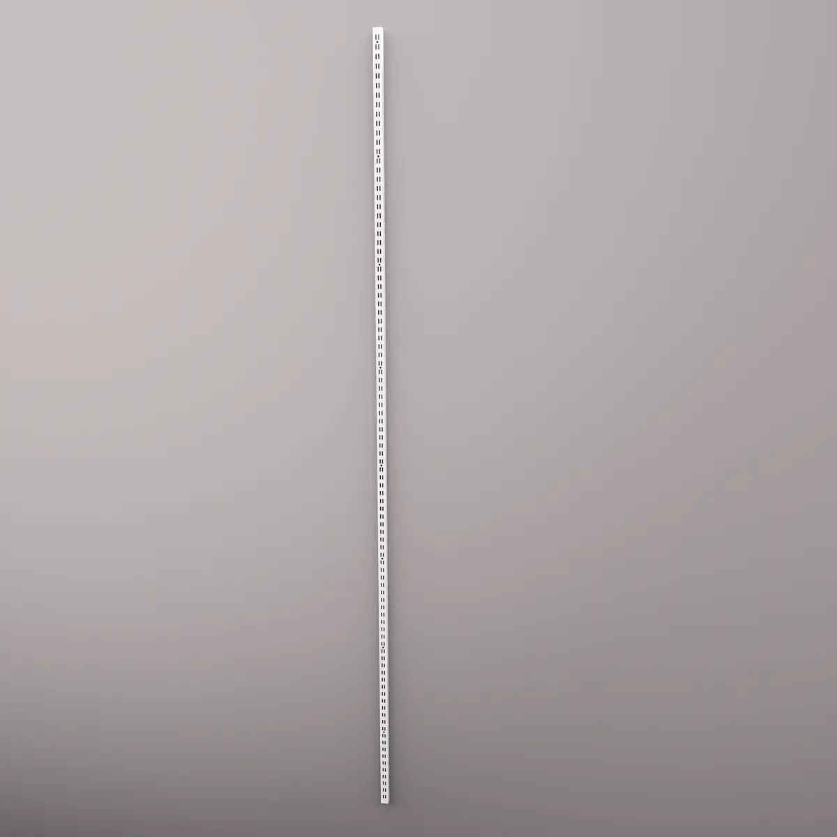 Montant crémaillère double perforation 240cm blanc section 25x20mm - Ligne Square 25 blanc