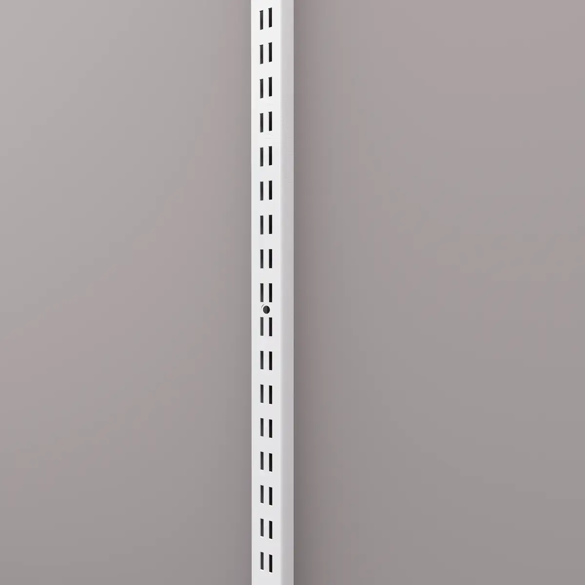 Montant crémaillère double perforation 240cm blanc section 25x20mm - Ligne Square 25 blanc-2