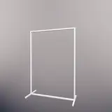 Portant vêtement fixe professionnel blanc sur vérin, 105x45x150cm