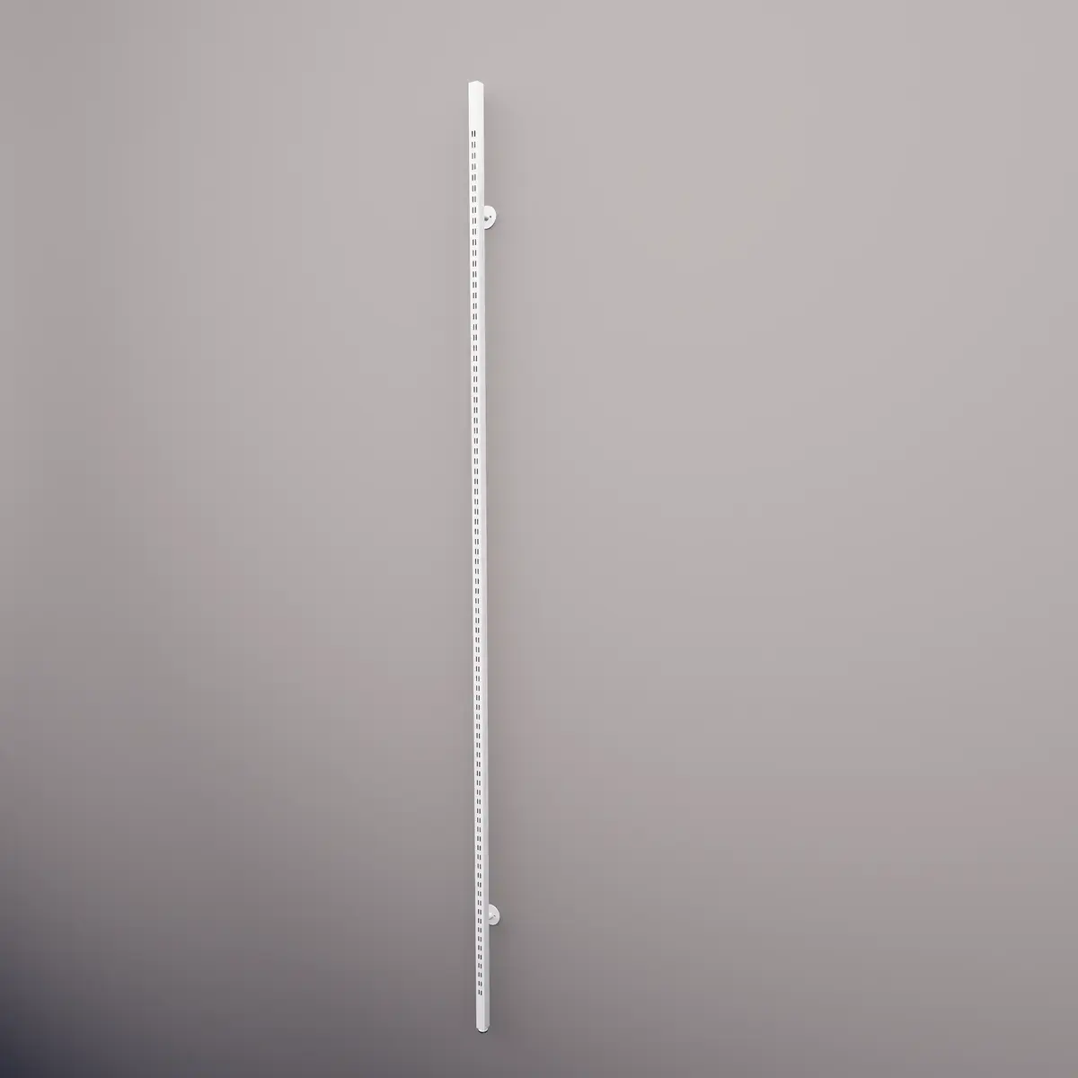 Montant crémaillère mural double perforation 240cm blanc section 25x25mm - Ligne Square 25 blanc