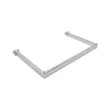 Barre guidon de penderie chromée L 47,8 x P 30 cm pour barre de charge - Ligne Square 25 chromé