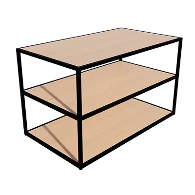 Table de présentation 3 niveaux Square noir 140 × 80 × 85 cm - Ligne Square 25 noir-3