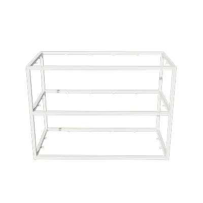 Table de présentation 3 niveaux Square blanc 120 × 60 × 85 cm - Ligne Square 25 blanc