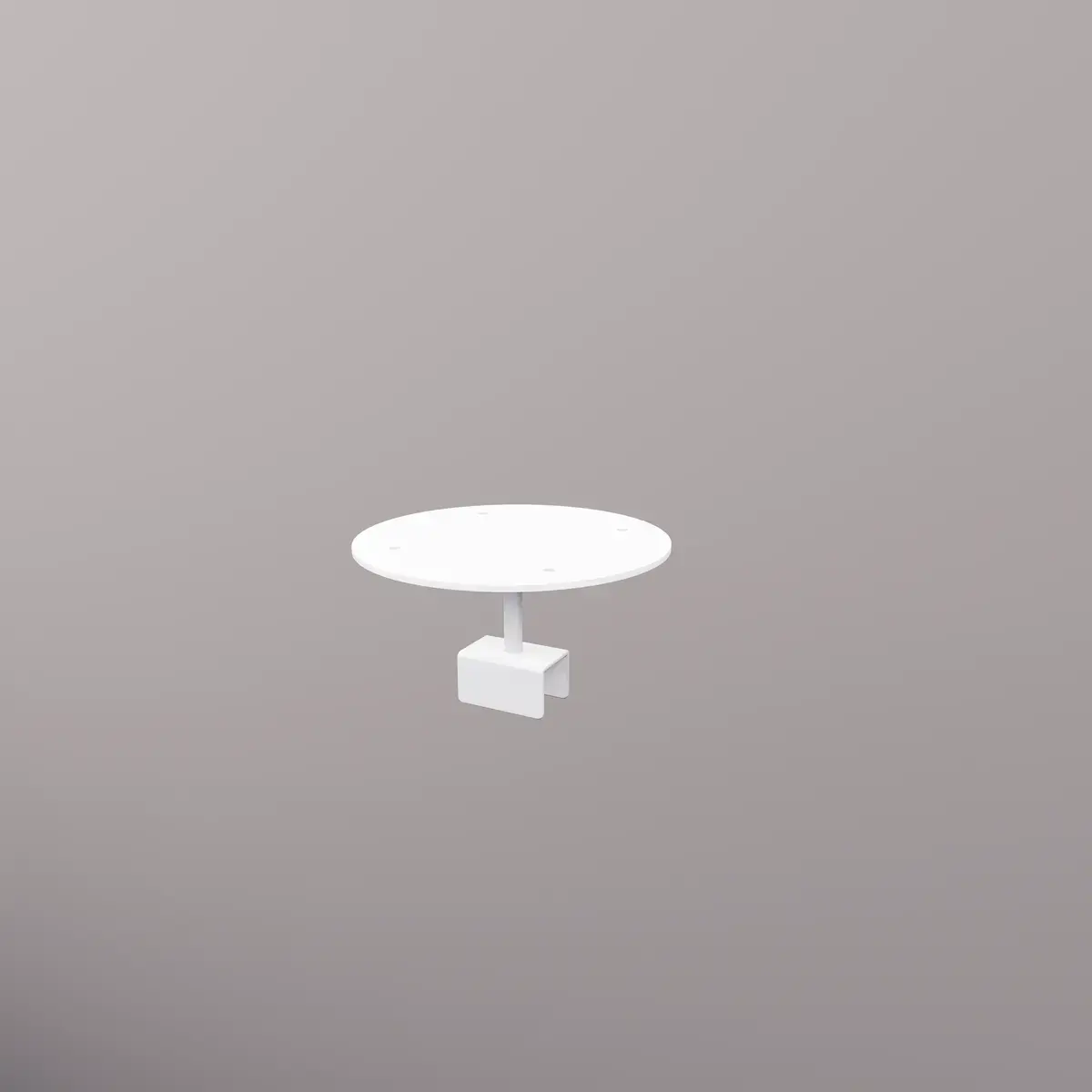 Support tablette pour tube ø25mm, blanc, épaisseur du tube 3mm - Ligne Square 25 blanc