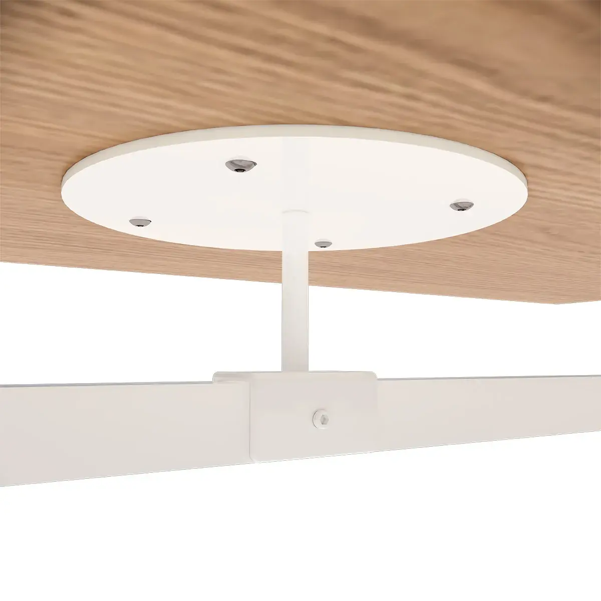 Support tablette pour tube ø25mm, blanc, épaisseur du tube 3mm - Ligne Square 25 blanc-2