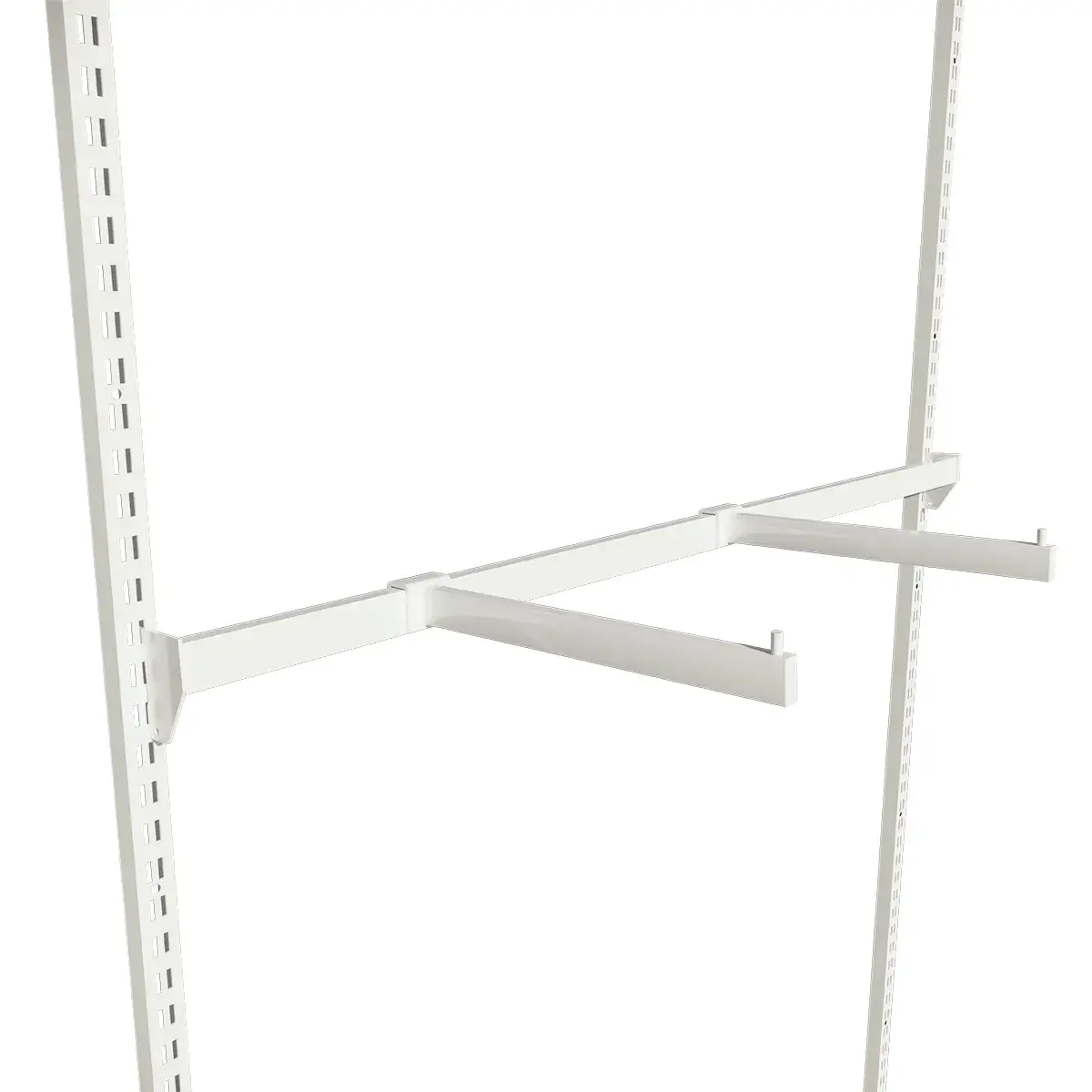 Bras droit L30cm pour barre de charge, tube 30x15mm, blanc - Ligne Square 25 blanc-2